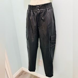 NWOT Abercrombie & Fitch Faux Leather Joggers XS